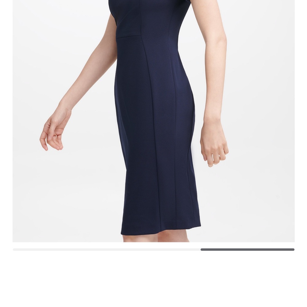Calvin Klein Elegant Navy Midi Dress - size 14W
